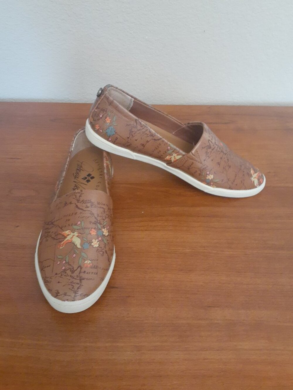 Patricia Nash Lola Flat Shoes Floral Map